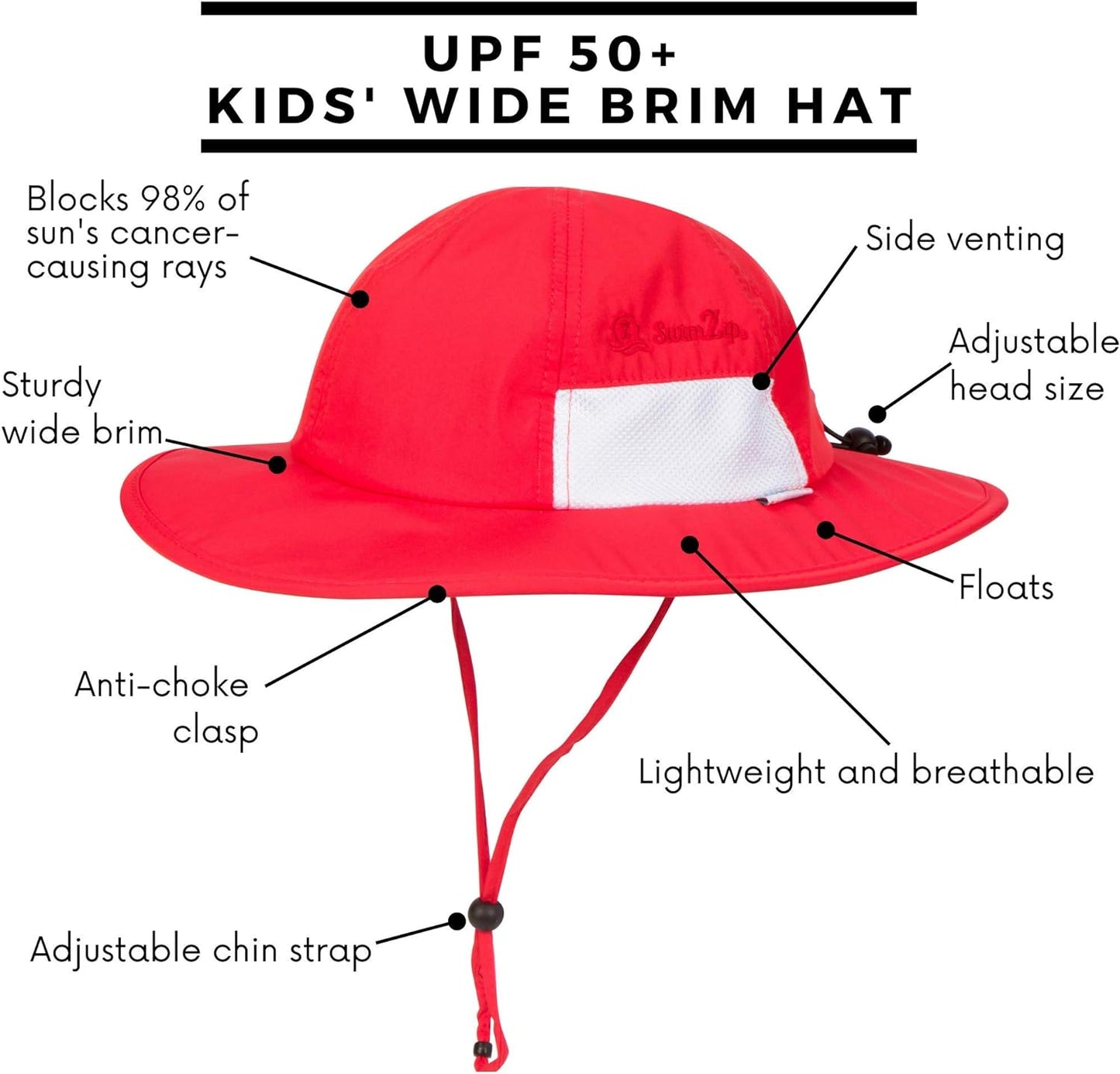 Wide Brim Sun Hat | UPF 50+ Protection for Baby, Toddler, and Kids