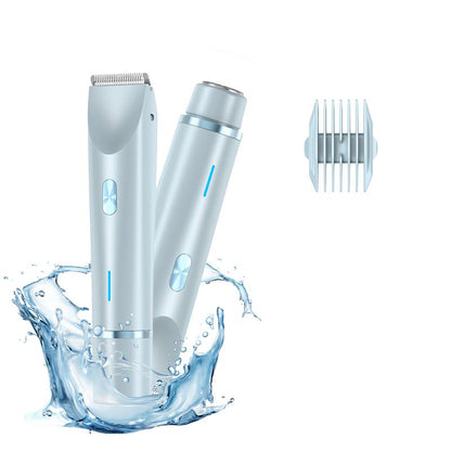 LEHOM Bikini Trimmer for Women, Electric Shaver and Razor Rechargeable 2 in 1 Body & Facial Hair Removal, IPX7 Waterproof Wet & Dry Use Dual-Head Trimmer for Women, Valentine'S Day Gift