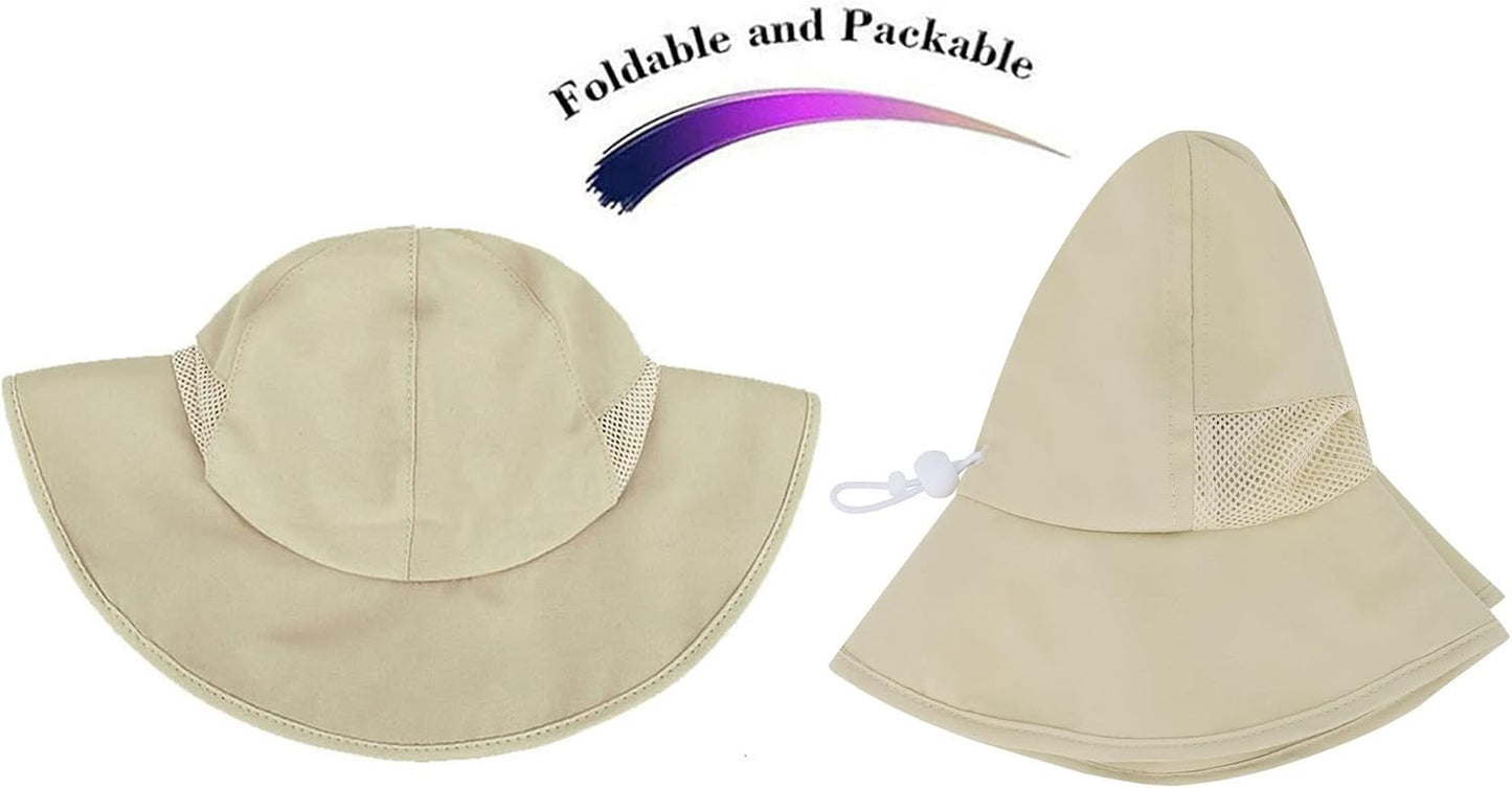 Sun Hat Baby Toddler Kids 50+ UPF Sun Protective Wide Brim Bucket Hat